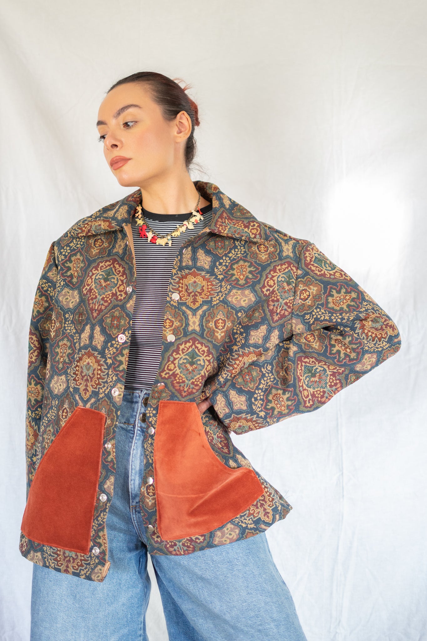 1973 Tomato Calendar Tapestry Barn Jacket