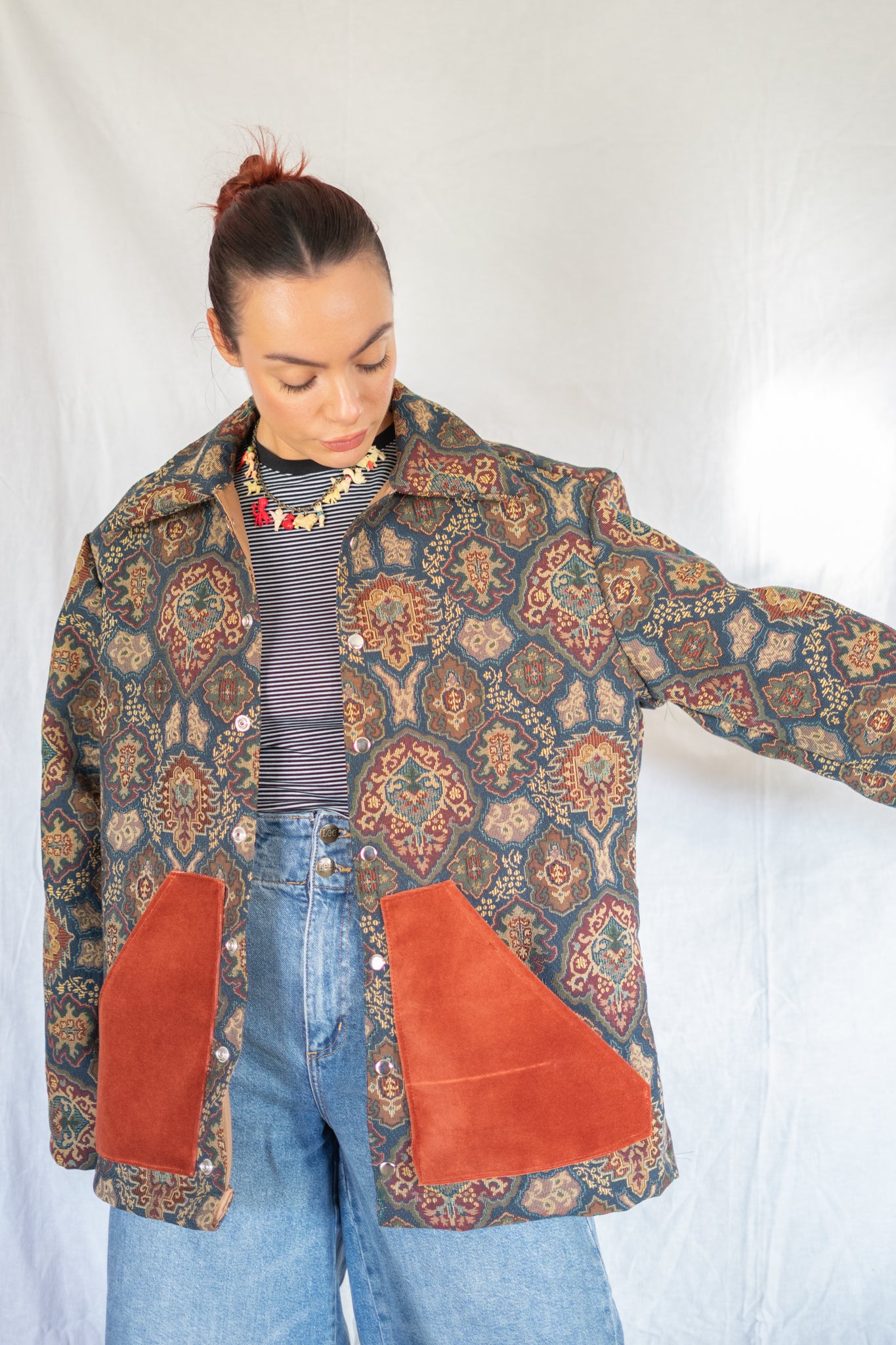 1973 Tomato Calendar Tapestry Barn Jacket