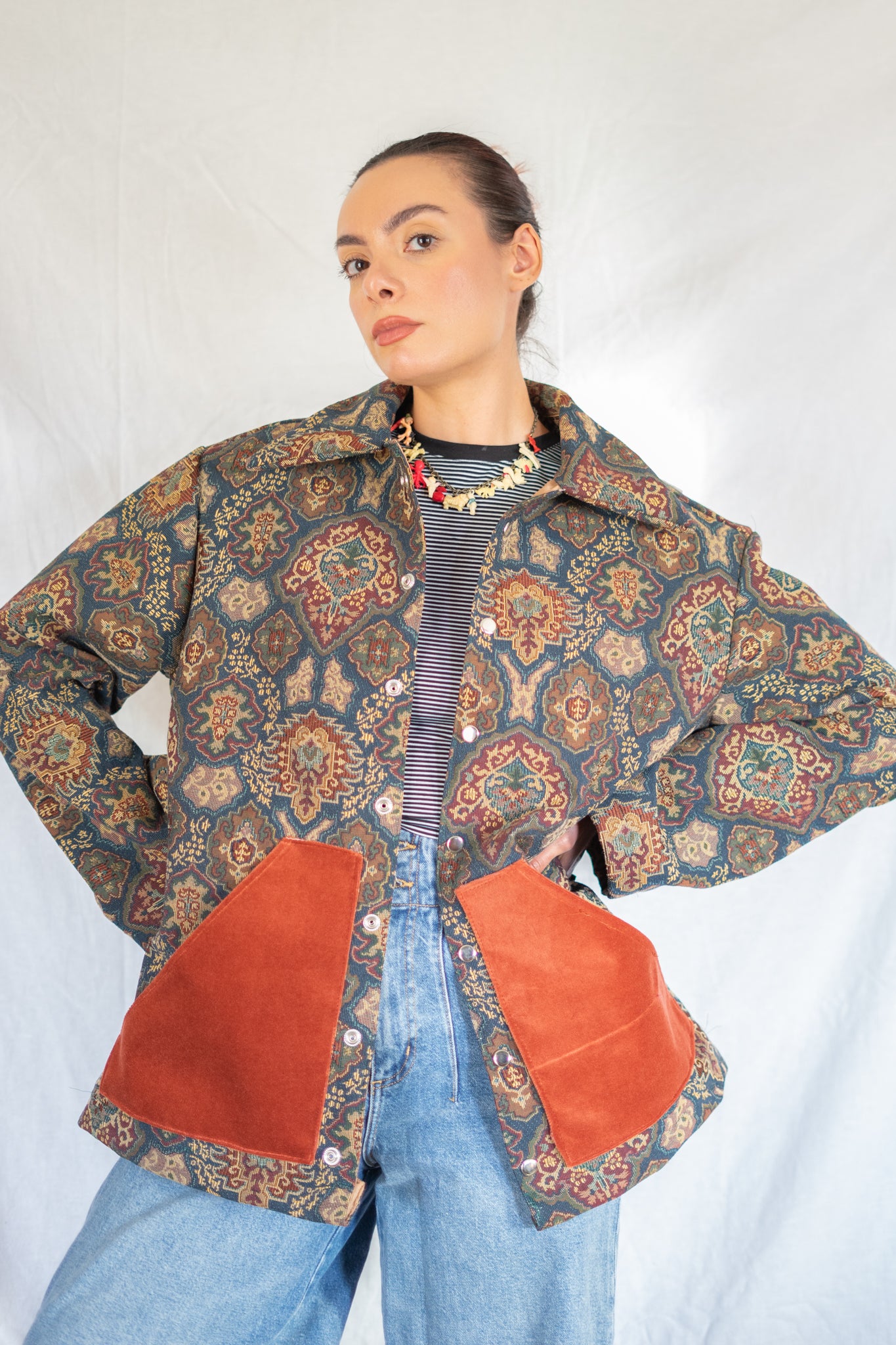 1973 Tomato Calendar Tapestry Barn Jacket
