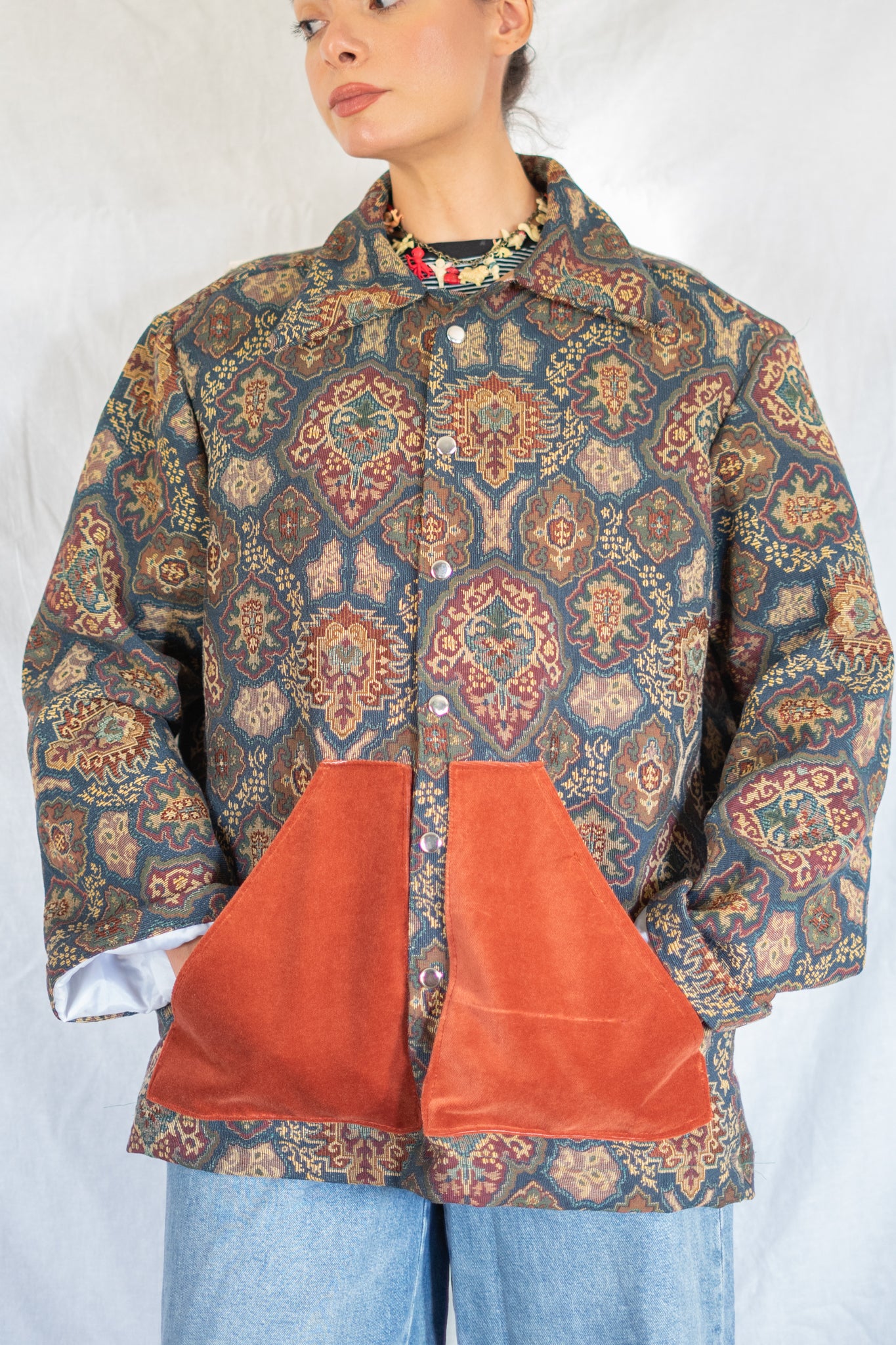 1973 Tomato Calendar Tapestry Barn Jacket