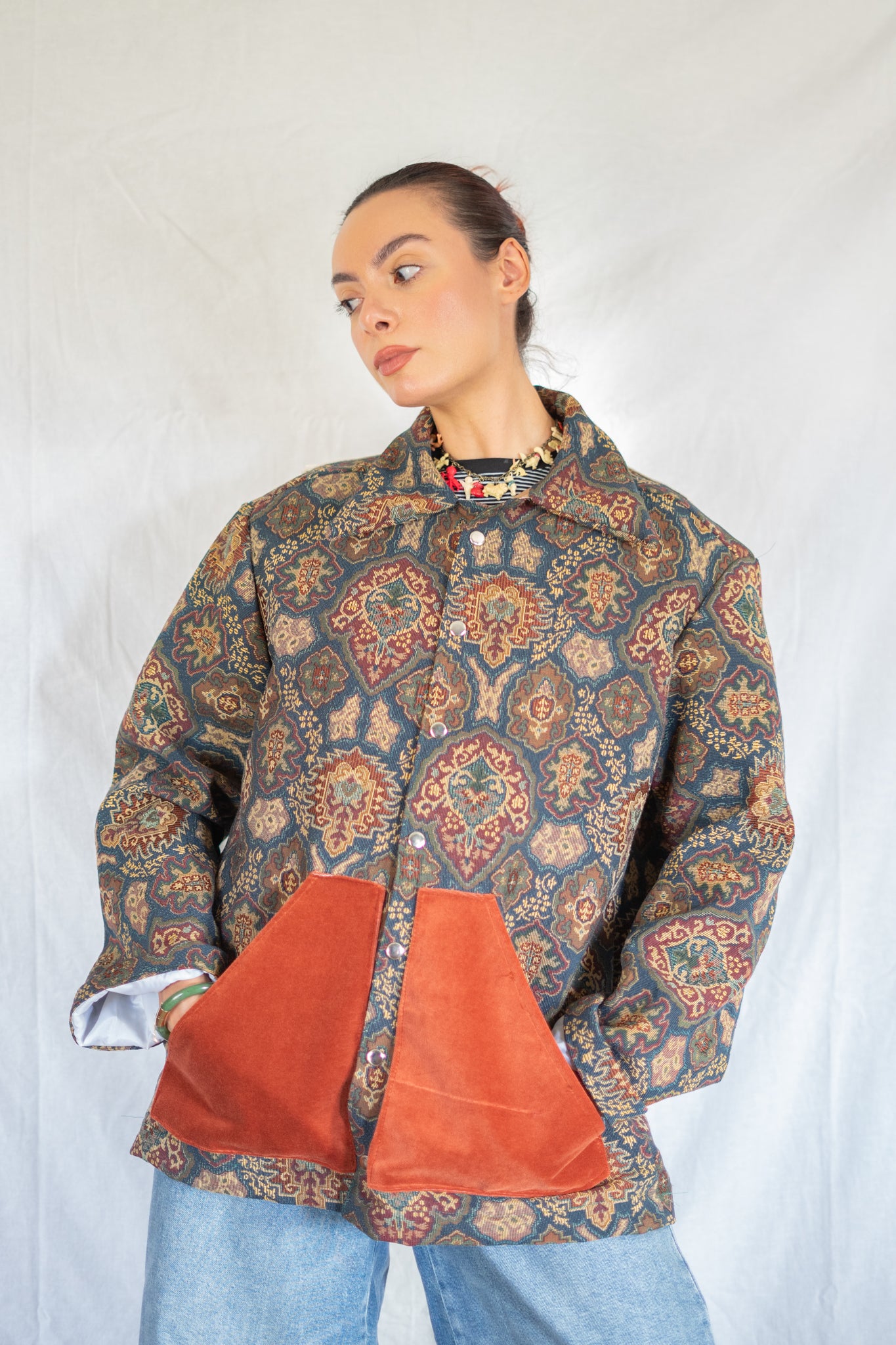 1973 Tomato Calendar Tapestry Barn Jacket