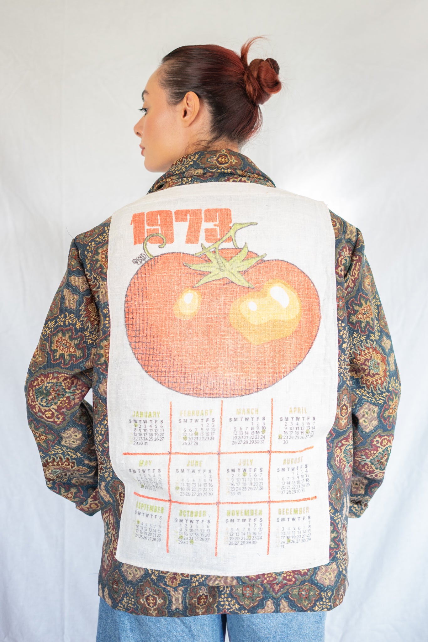 1973 Tomato Calendar Tapestry Barn Jacket