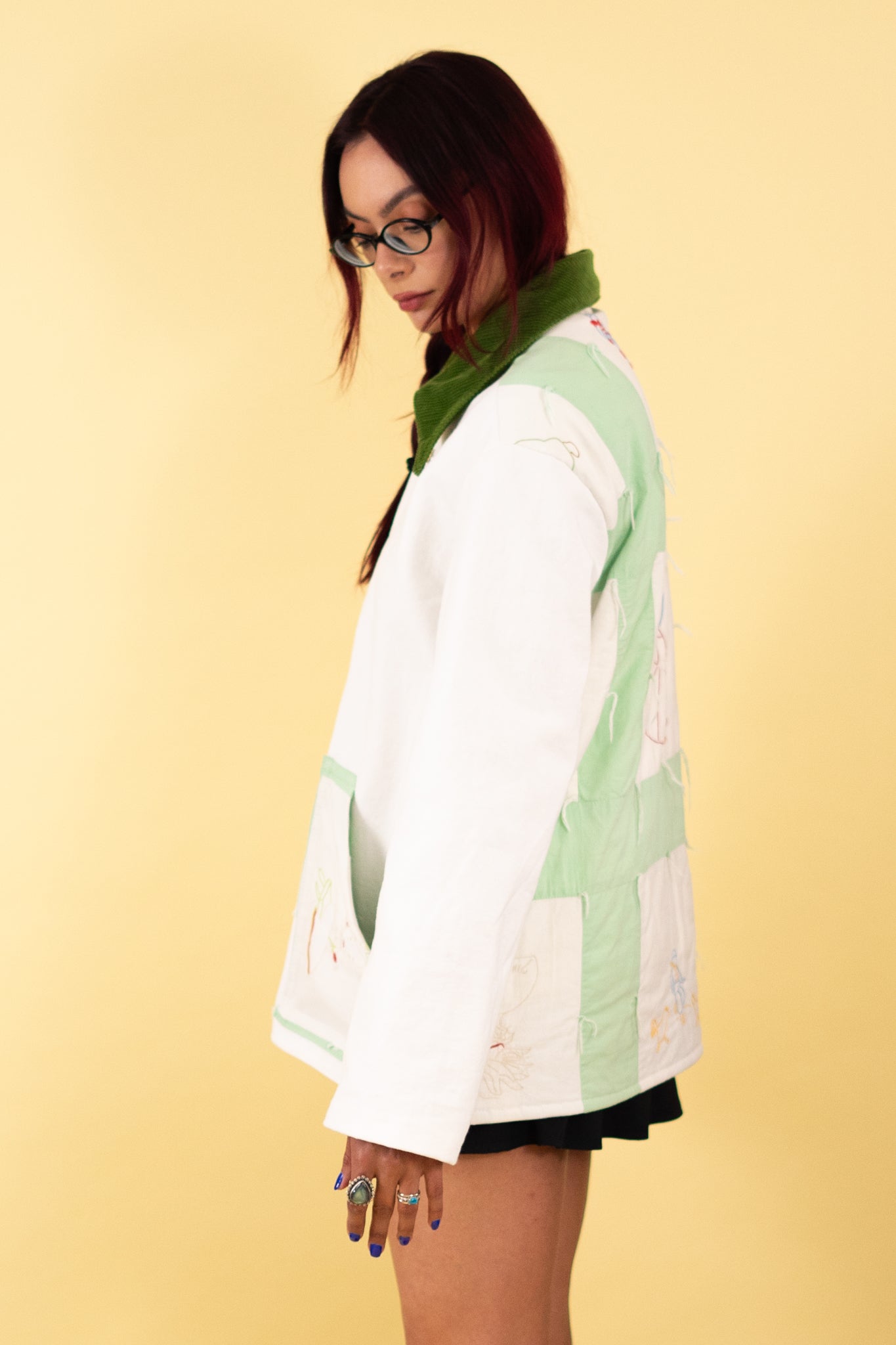 White Canvas Quilted Barn Jacket