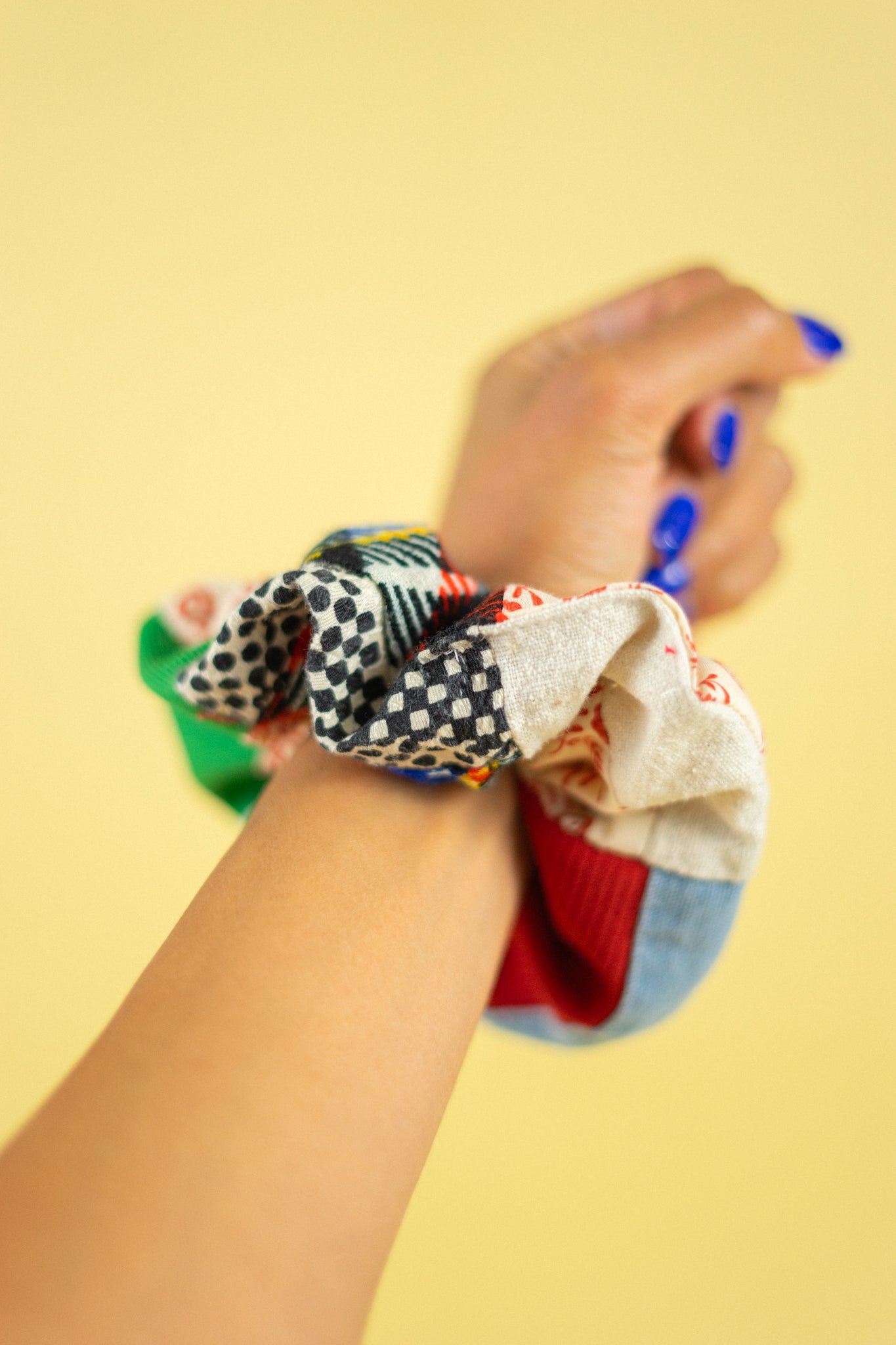 Small Vintage Quilt Scrunchie