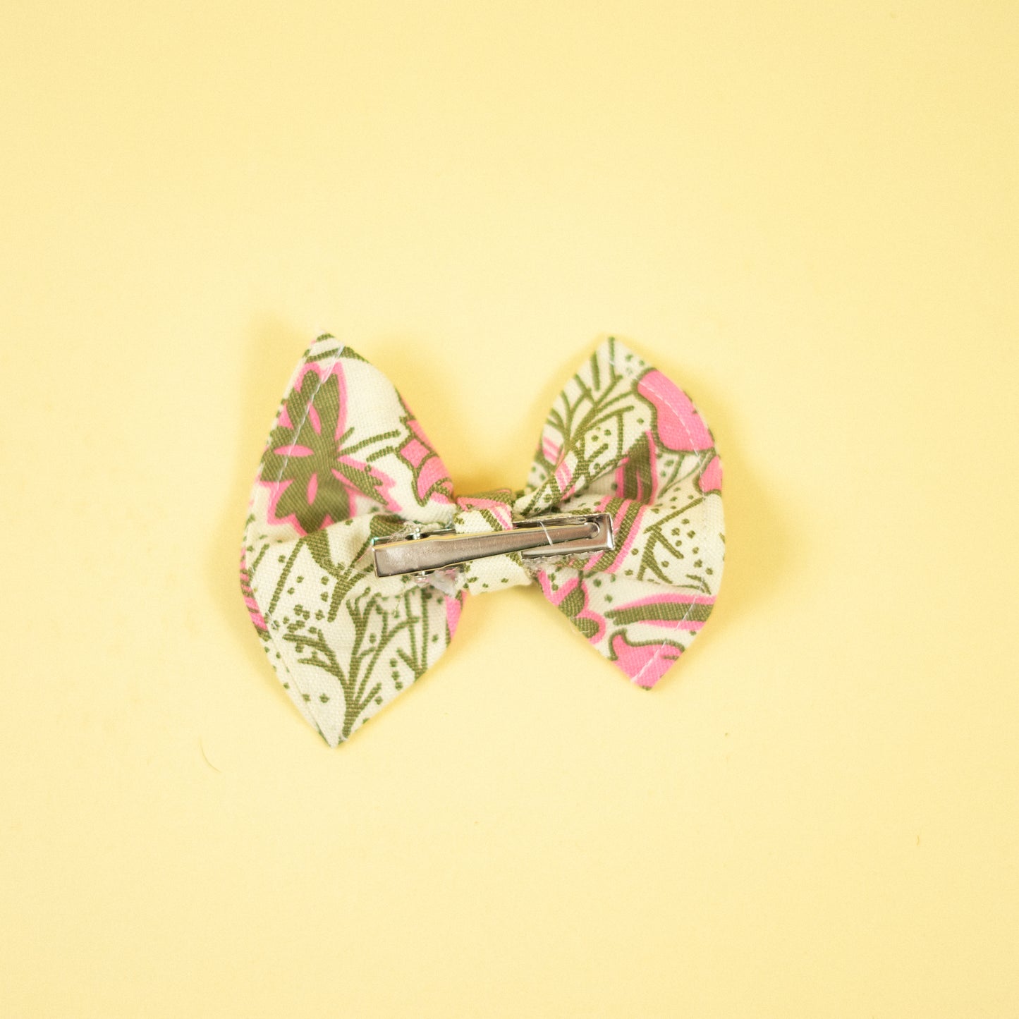 Small Pink Floral Hair Bow