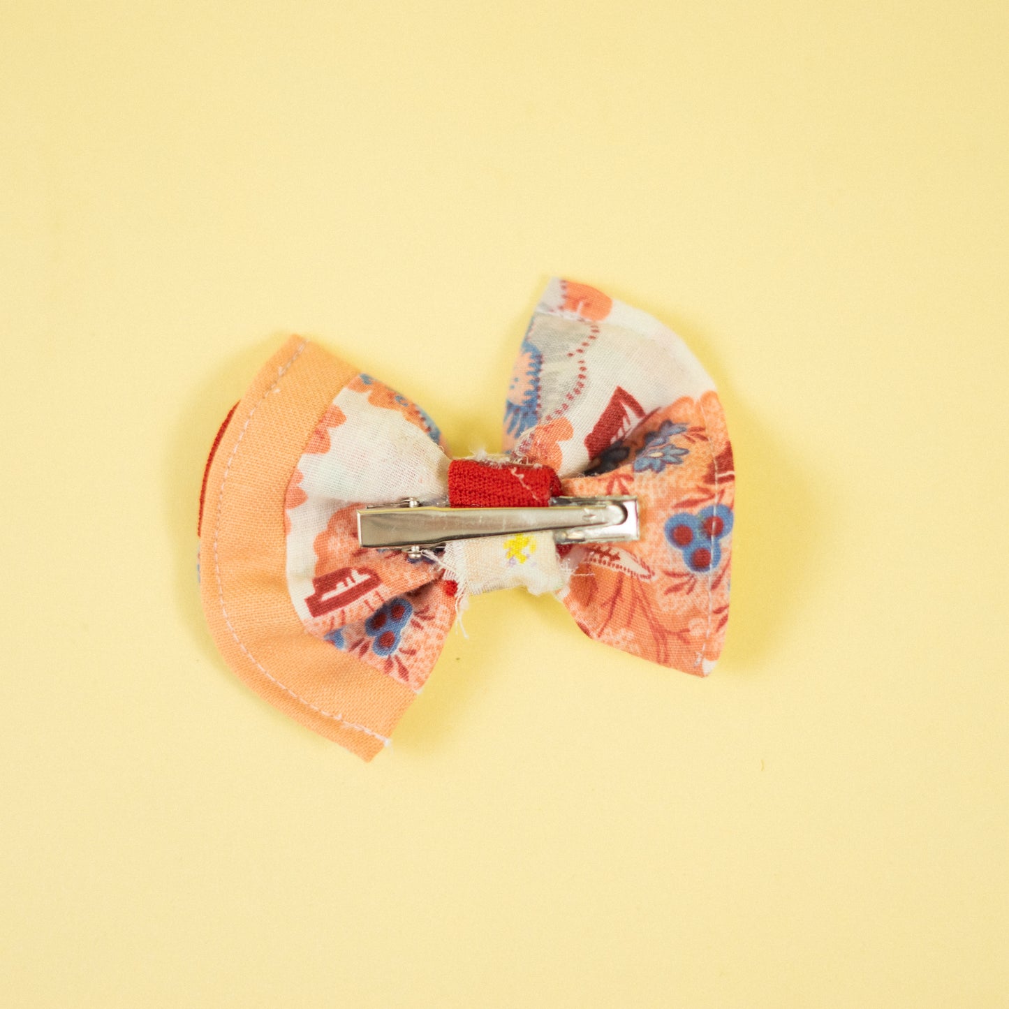 Small Multicolor Patchwork Hair Bow