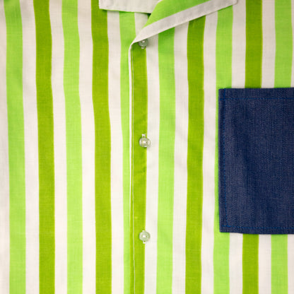 Vintage Alfalfa Seed Camp Collar Mens Button Down