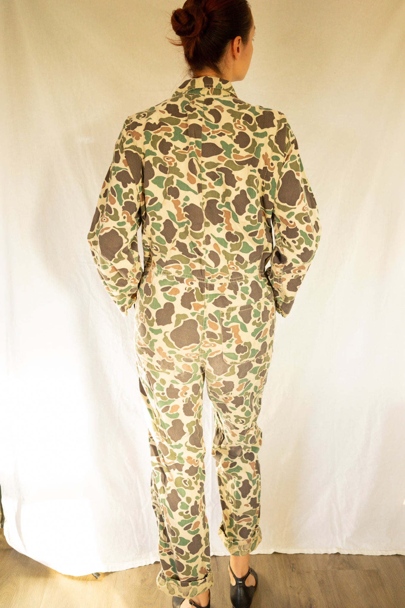 Vintage 1980s Hunting Camo Coveralls