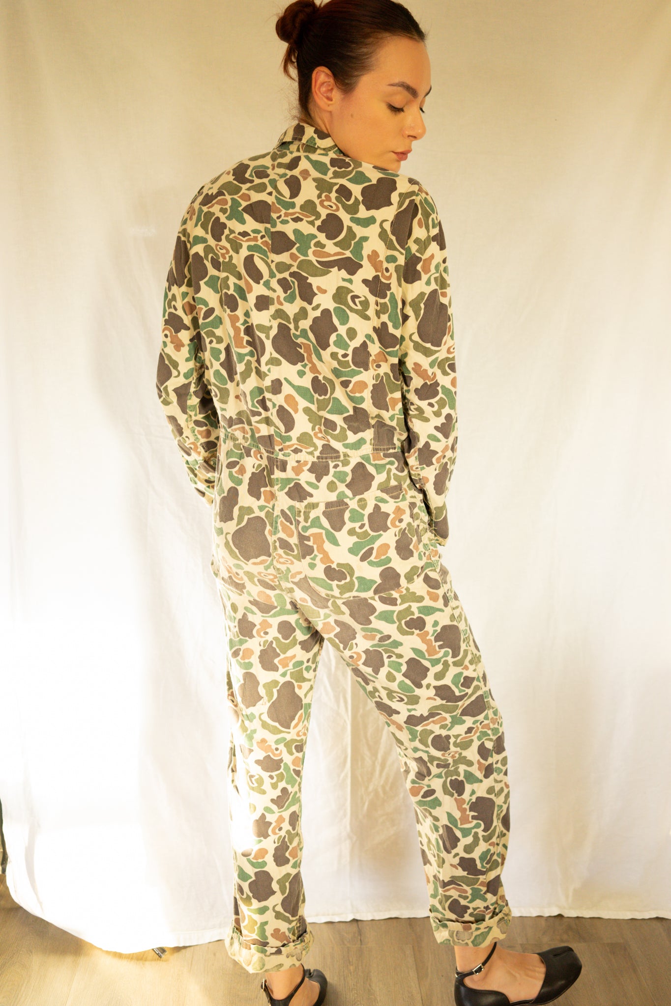 Vintage 1980s Hunting Camo Coveralls