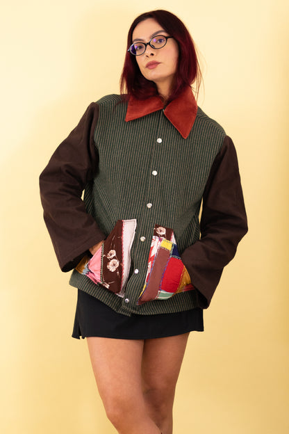 Brown and Green Chore Jacket