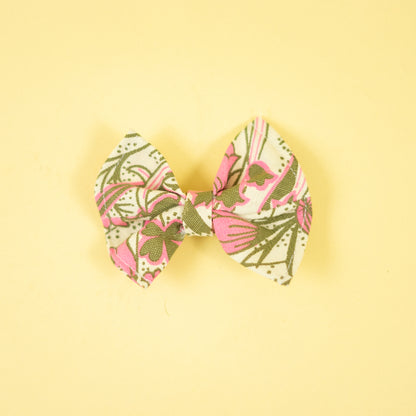 Small Pink Floral Hair Bow