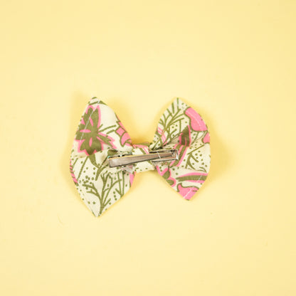 Small Pink Floral Hair Bow