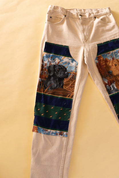 Reworked Double Knee Labrador Dog Jeans