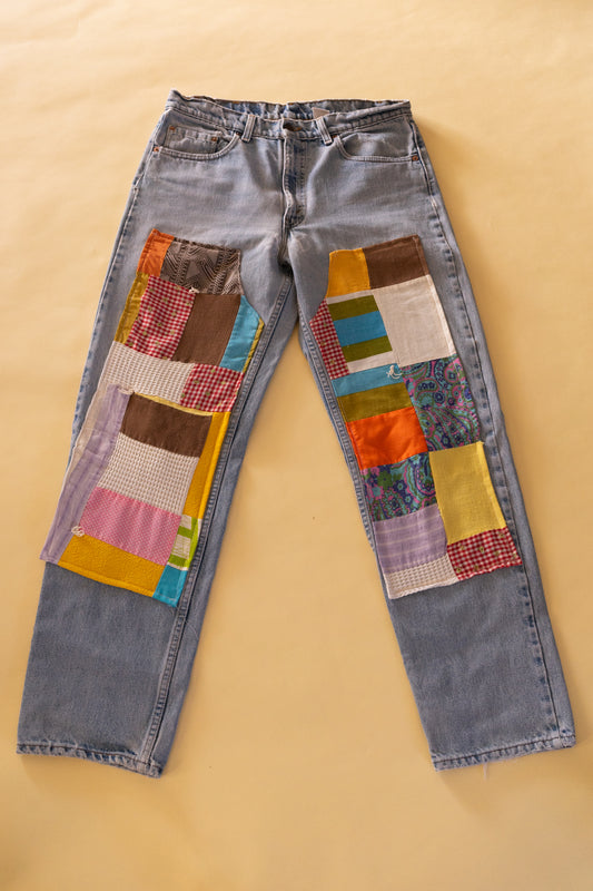 Reworked Double Knee Patchwork Levis