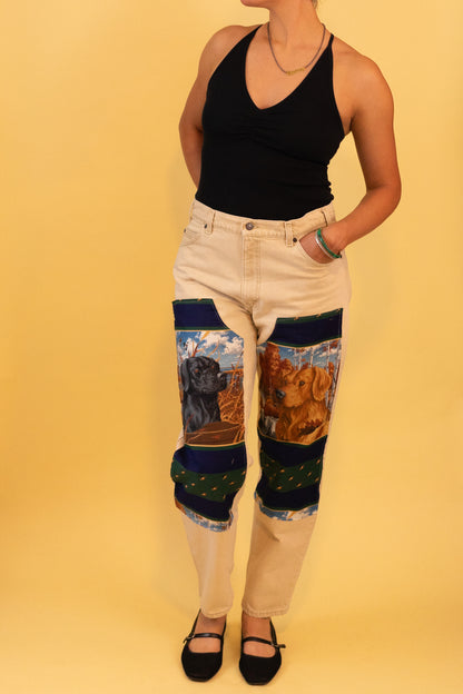 Reworked Double Knee Labrador Dog Jeans