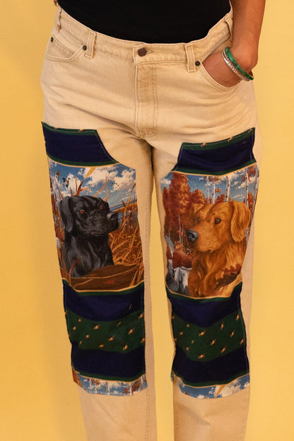 Reworked Double Knee Labrador Dog Jeans