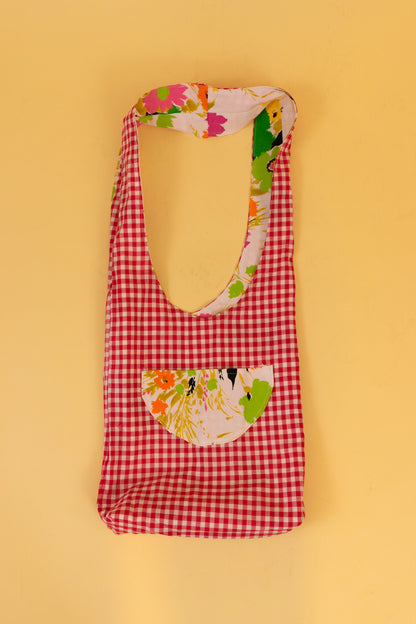 Reversible Mod Floral Tote Bag