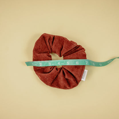 Rust Corduroy Scrap Scrunchie