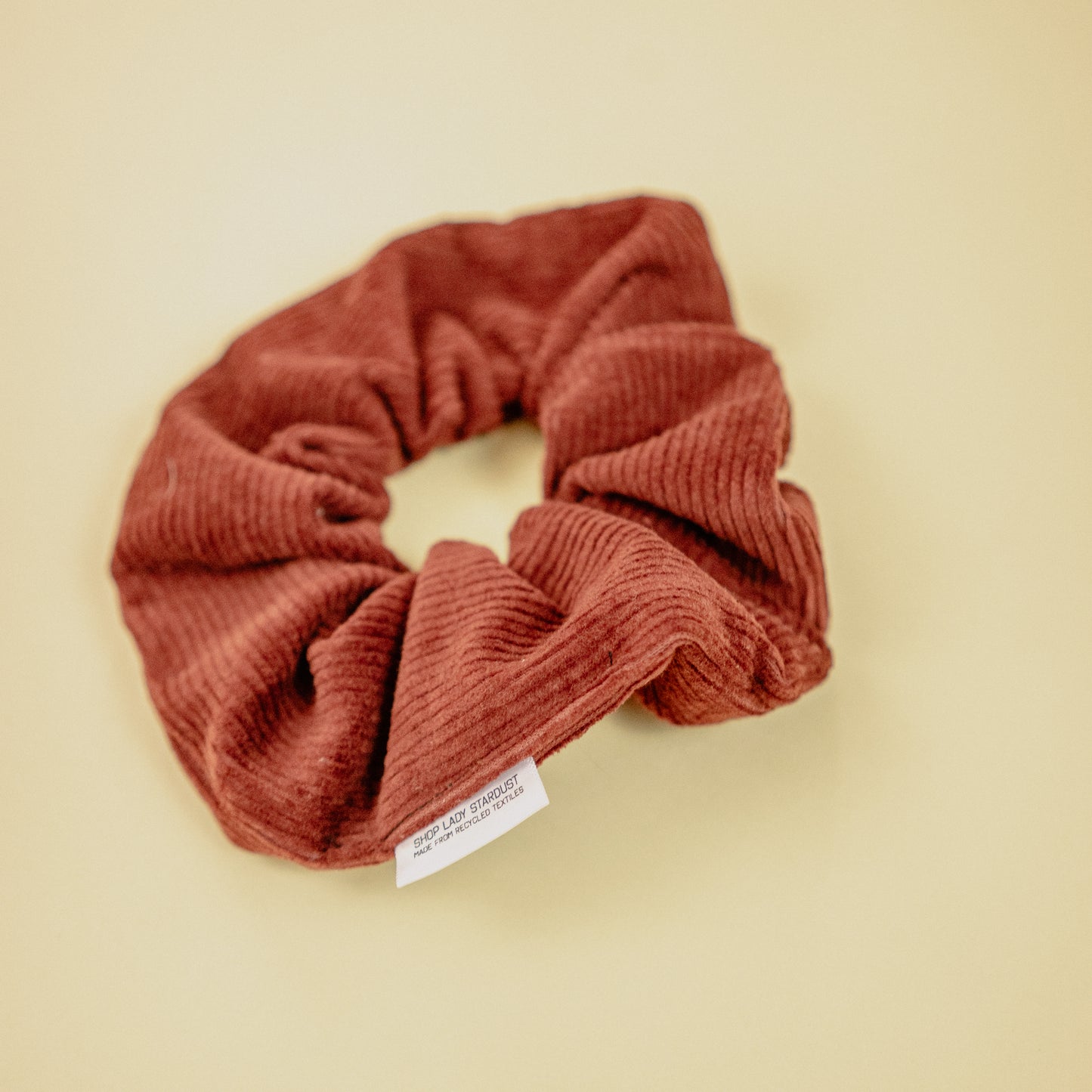 Rust Corduroy Scrap Scrunchie