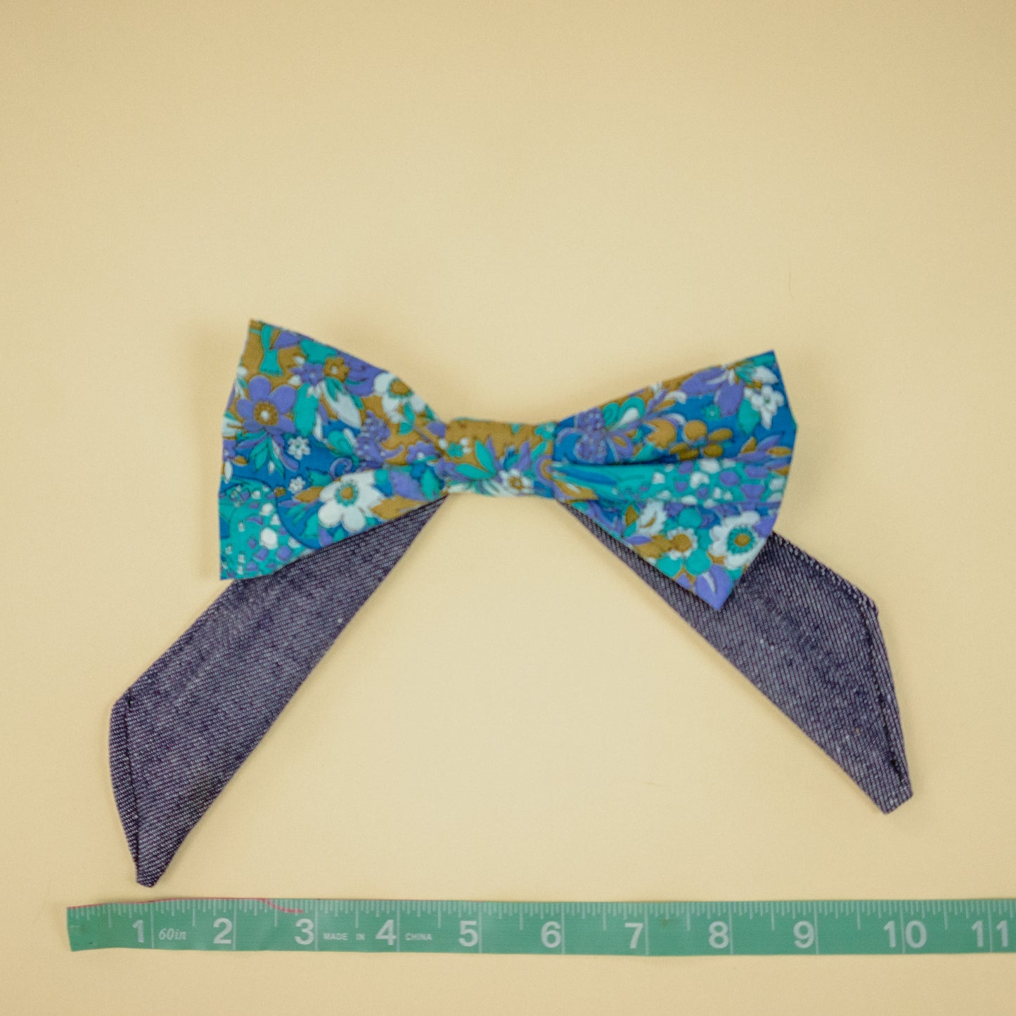 Mixed Material Hair Bow