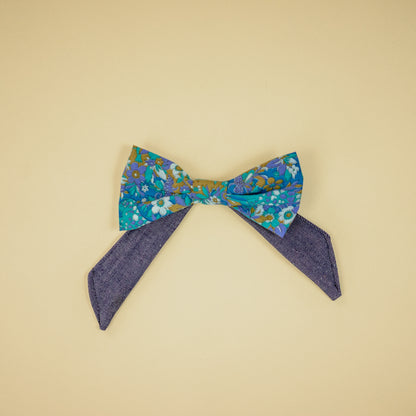 Mixed Material Hair Bow