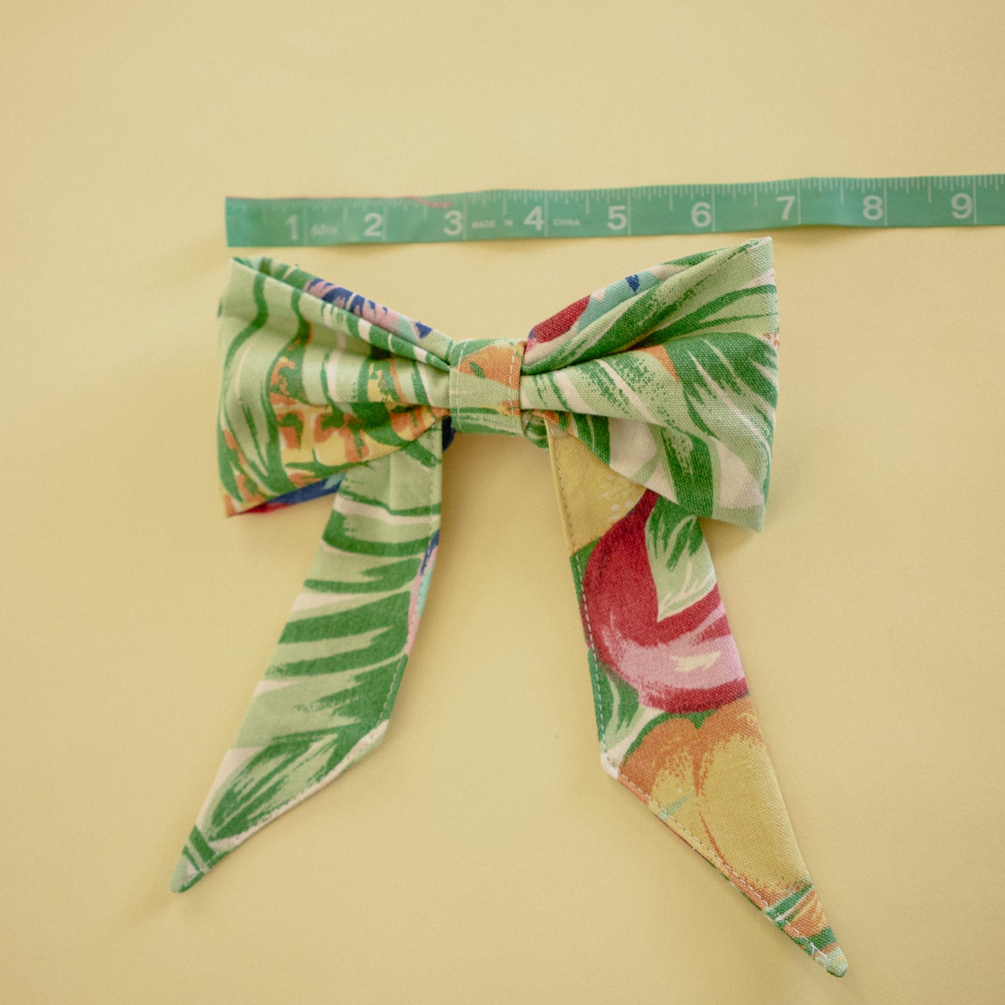 Fruity Floral Print Hair Bow