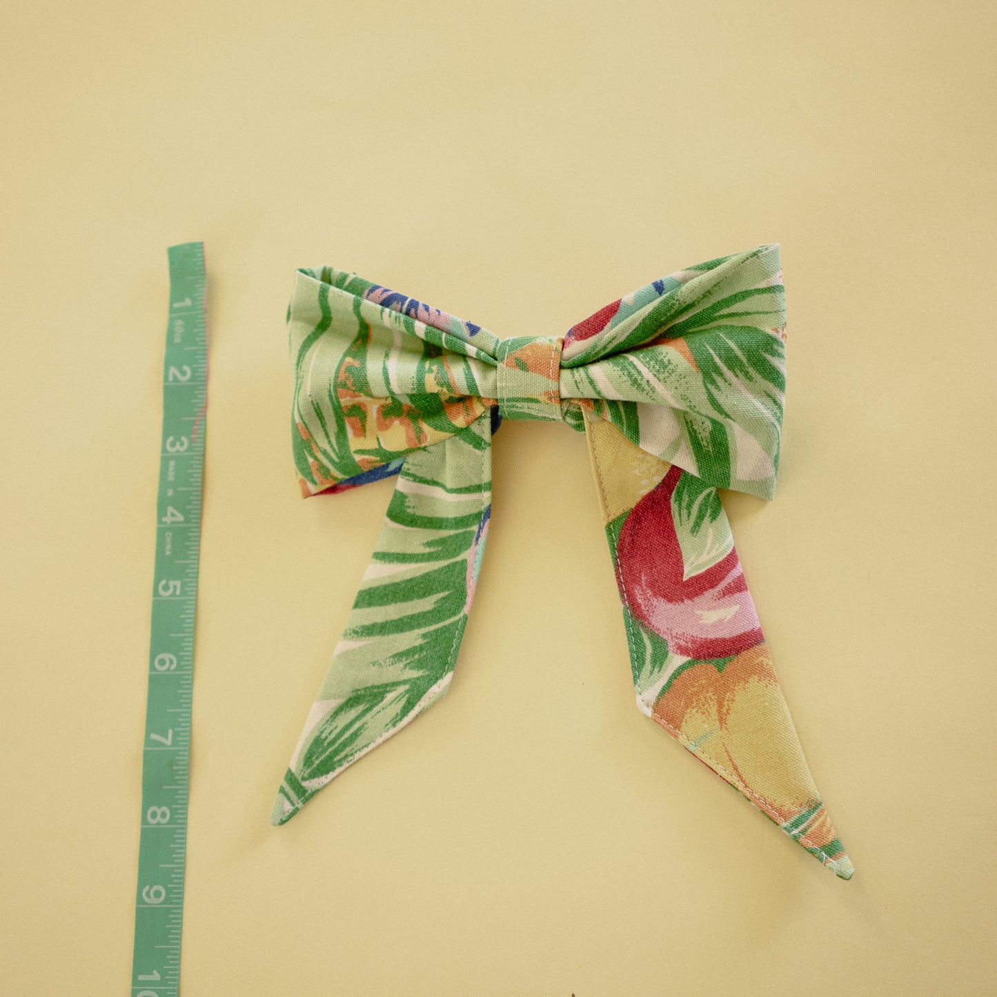 Fruity Floral Print Hair Bow